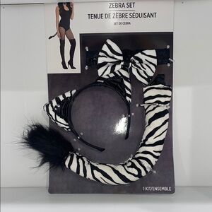 Zebra Print Costume Accessory Set